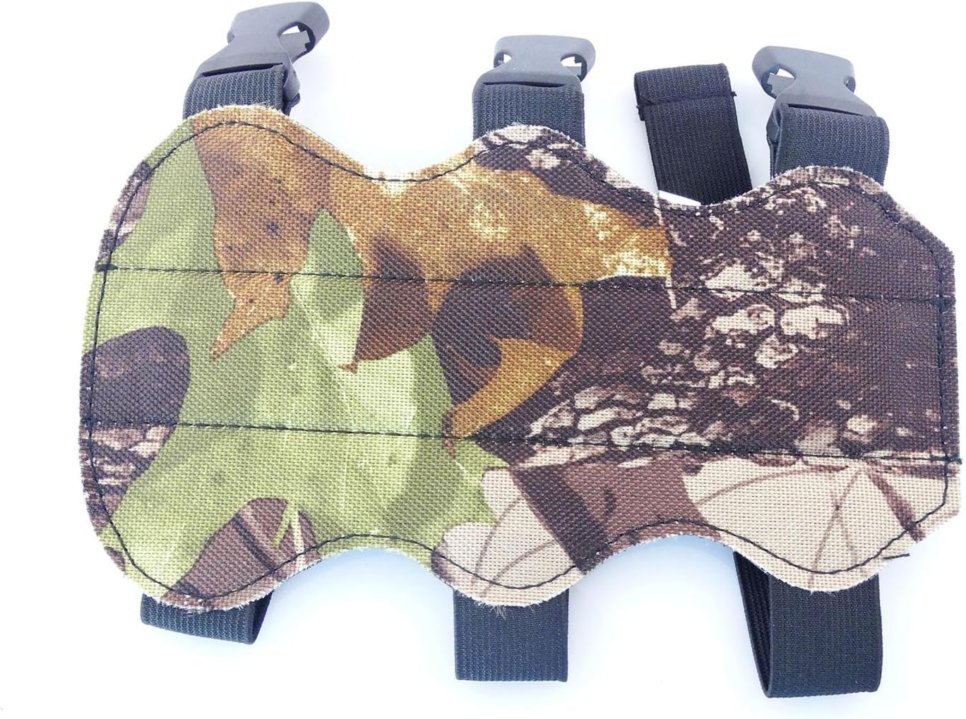 XHYLZ Camouflage Leather Arm Guard Archery Adjustable Elastic 3-Straps 7.5" Ultra Light Weight Cowhide Shooting Hunting Arm Protection Safe Strap Guard Protective Gear