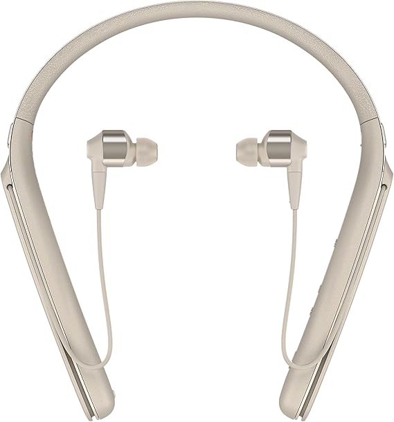 sony premium noise cancelling wireless behind neck in ear headphones gold wi1000xn