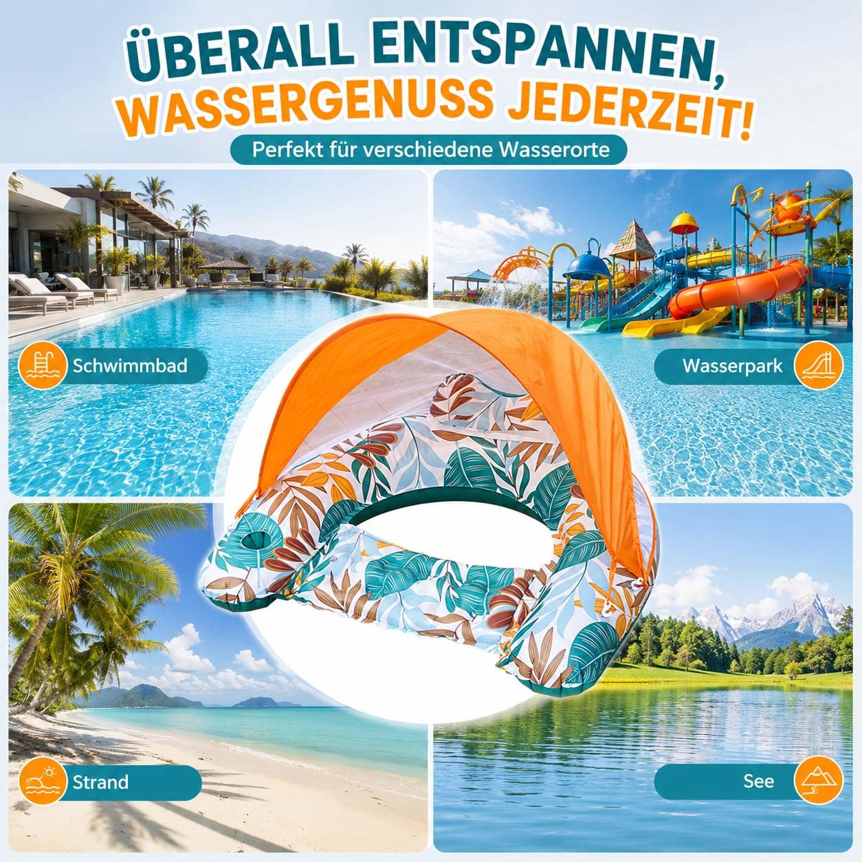 Inflatable Water Pool Air Mattress for Adults - Schwimmsessel füR Pool Erwachsene & Pool Sitz HäNgematte, Poolsitze Erwachsene füR Sommerpartys, Strand & See, Faltbar