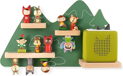 Miniatura 5 de Tonies Estante magnético de pared para Toniebox, estación de carga y 35 caracteres - Nave