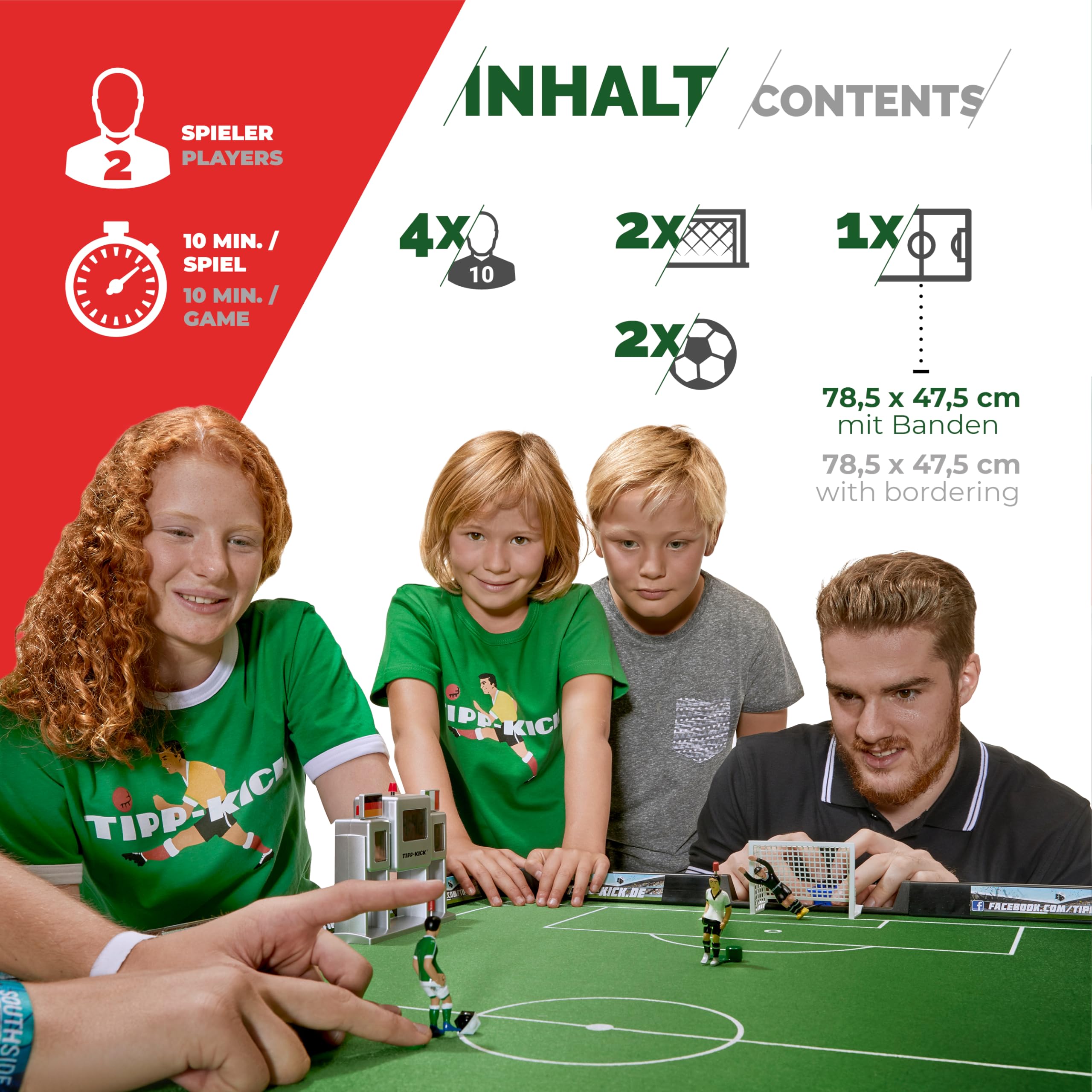 TIPP-Kick Dfb Classic 100 Anni Dfb Edizione Speciale – 2024 Gioco di Calcio per Bambini e Adulti con calciatori e portieri in Maglia da casa e da Trasferta della Squadra Nazionale DT