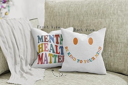 Miniatura 6 de OFlich Funda de almohada decorativa con citas motivacionales de 18 x 18 pulgadas, con citas motivacionales, flores rústicas de primavera y verano,