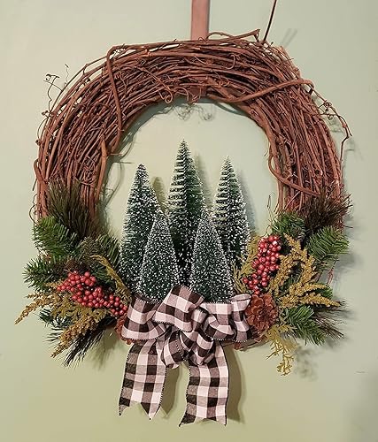 Miniatura 2 de Cepillos para botellas, decoración de Navidad, pequeños árboles de Navidad para mesa, decoraciones de Navidad para interiores, mini árboles de sisal