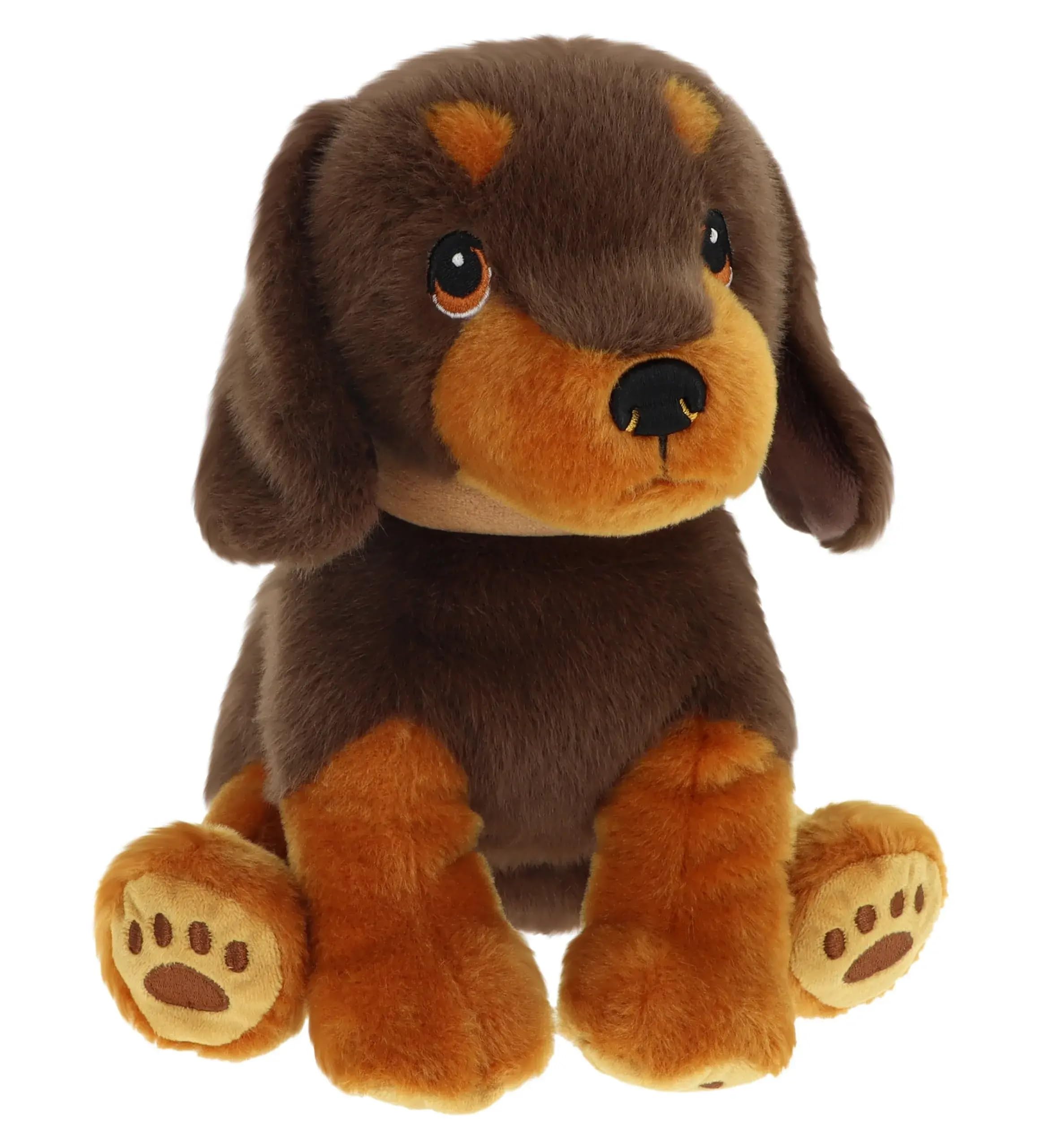 Keel Toys SE3801 Keeleco Peanut the Dachshund Sitting Puppy 23cm Soft Cuddly Plush