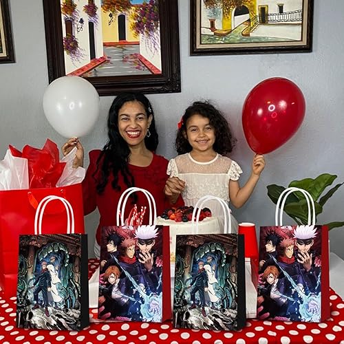 Miniatura 6 de Jujutsu Kaisen - Bolsas de fiesta temáticas, bolsas de regalo con patrón único para niños y niñas, suministros de fiesta de Jujutsu Kaisen, bolsas
