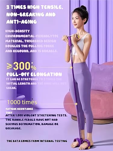 Miniatura 2 de 21 bandas de resistencia para fitness, bandas de resistencia 2025, extractor de tobillo con pedal de 6 tubos, bandas elásticas mejoradas para 2025,
