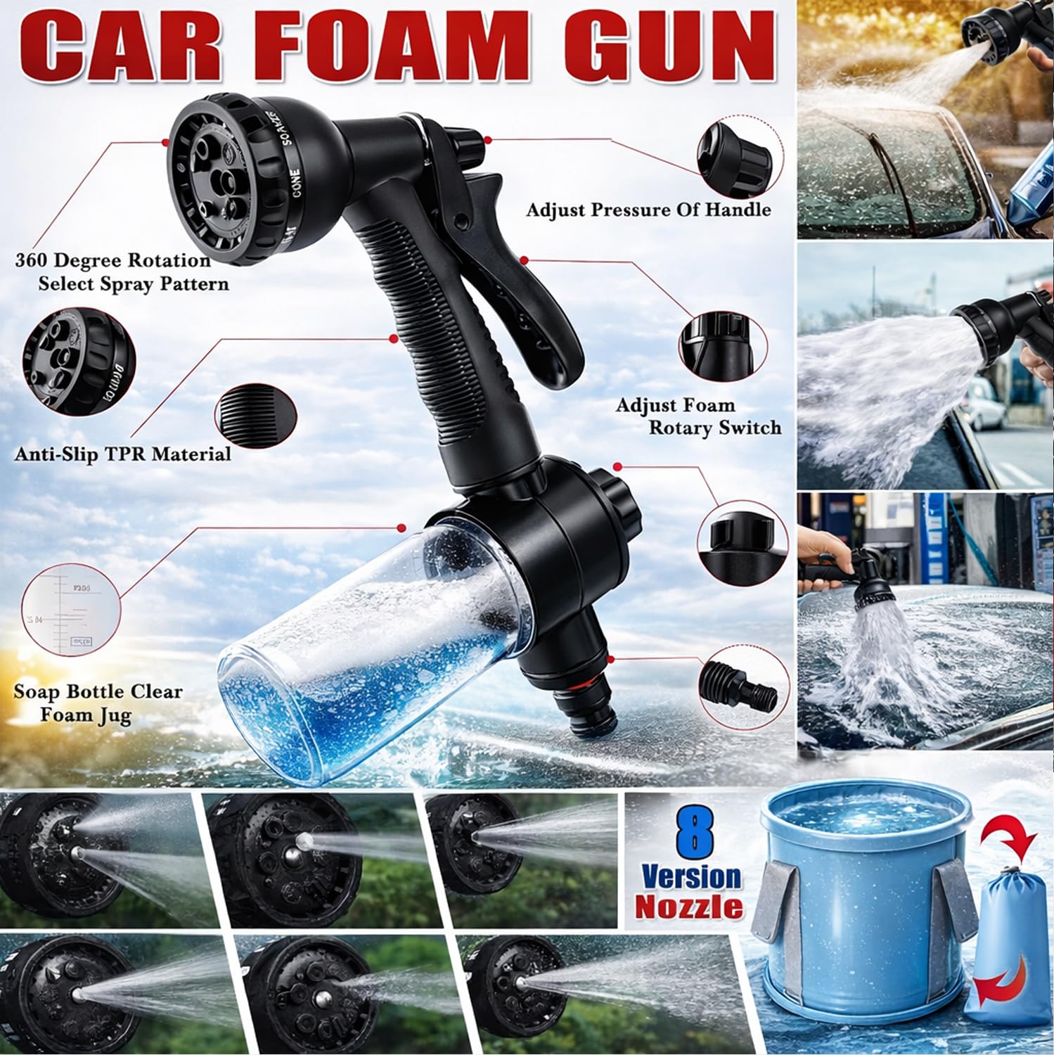 Kit di Pulizia Auto per Il Dettaglio dell'auto