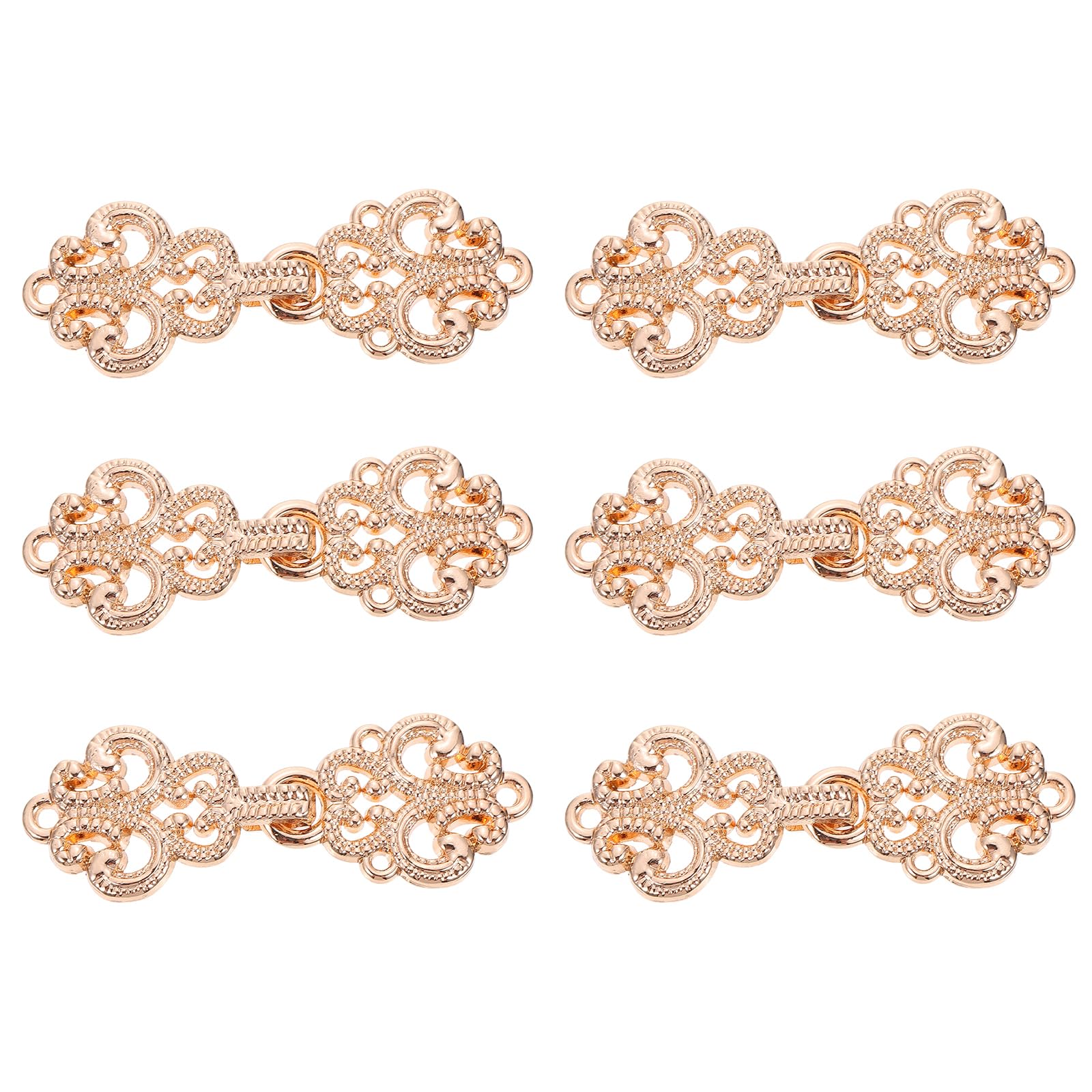 10 Pairs Chinese Knot Frog Buttons - 8cm Gold Clasps For Sweaters, Coats & Costumes