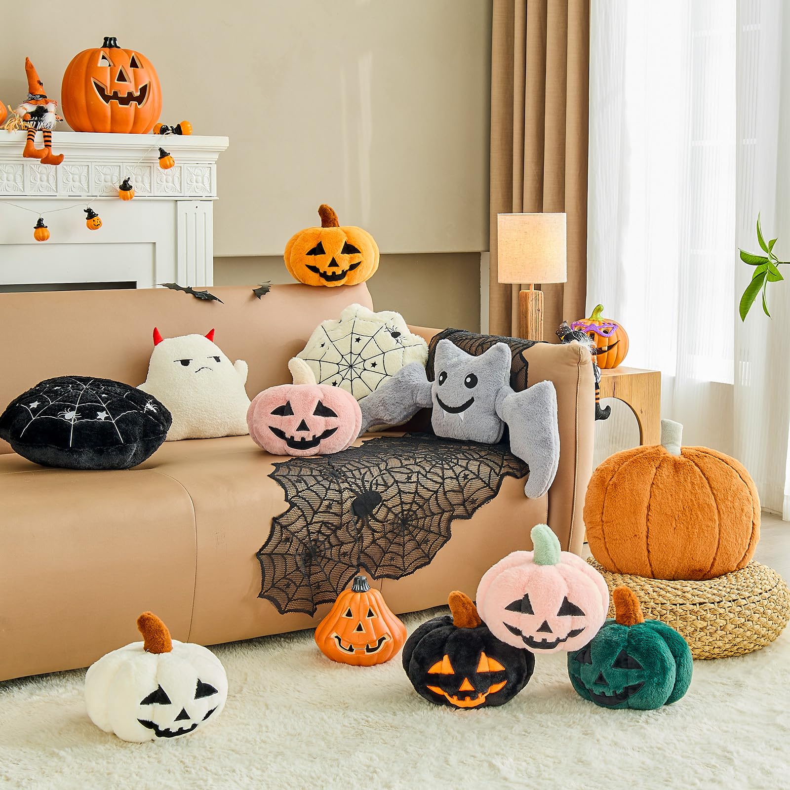 Amazon.com: Lfsaaj Halloween Decoration Pumpkin Pillows, Black