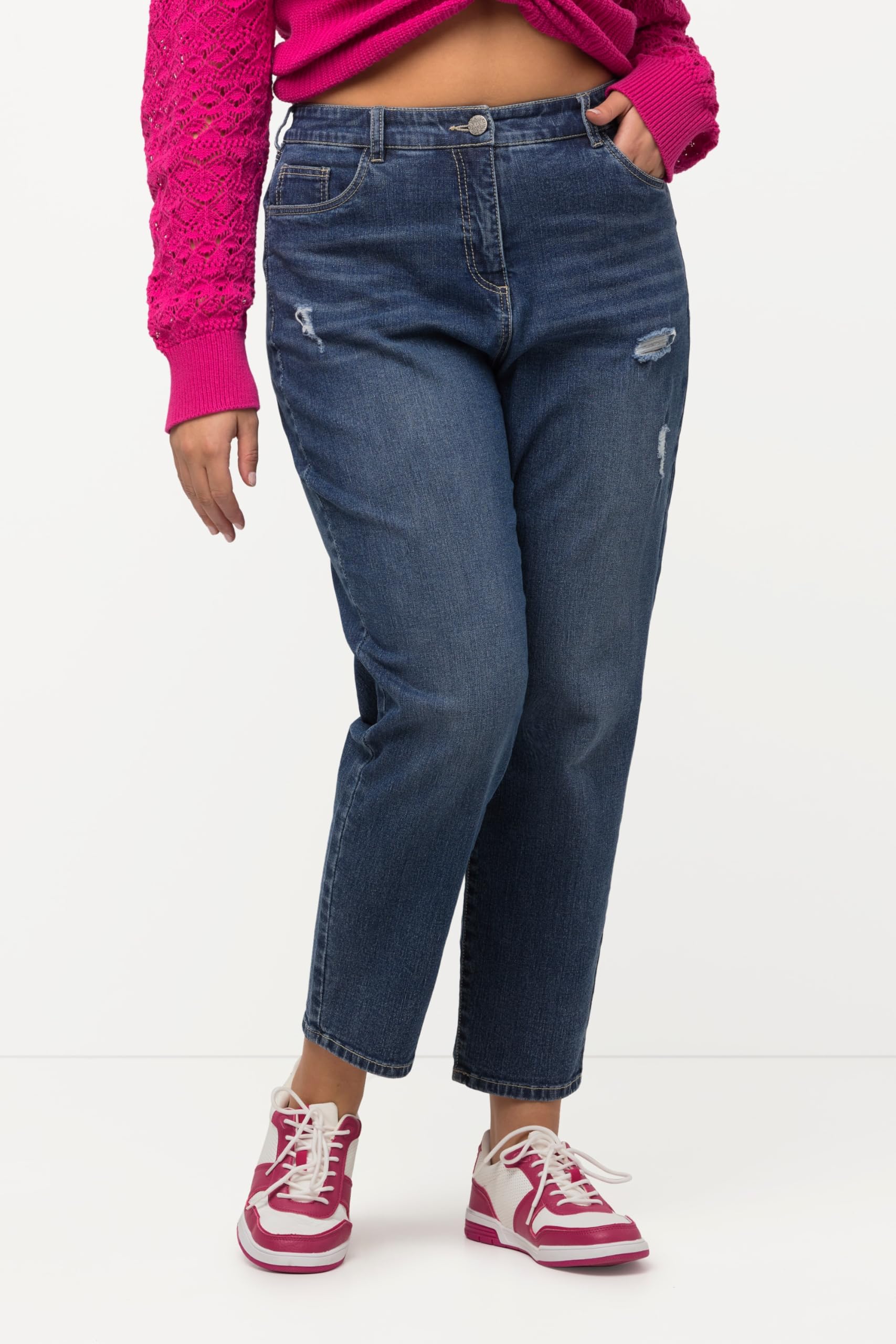 Ulla Popken Jean Maman, Bleu Denim, 44-44 Femme