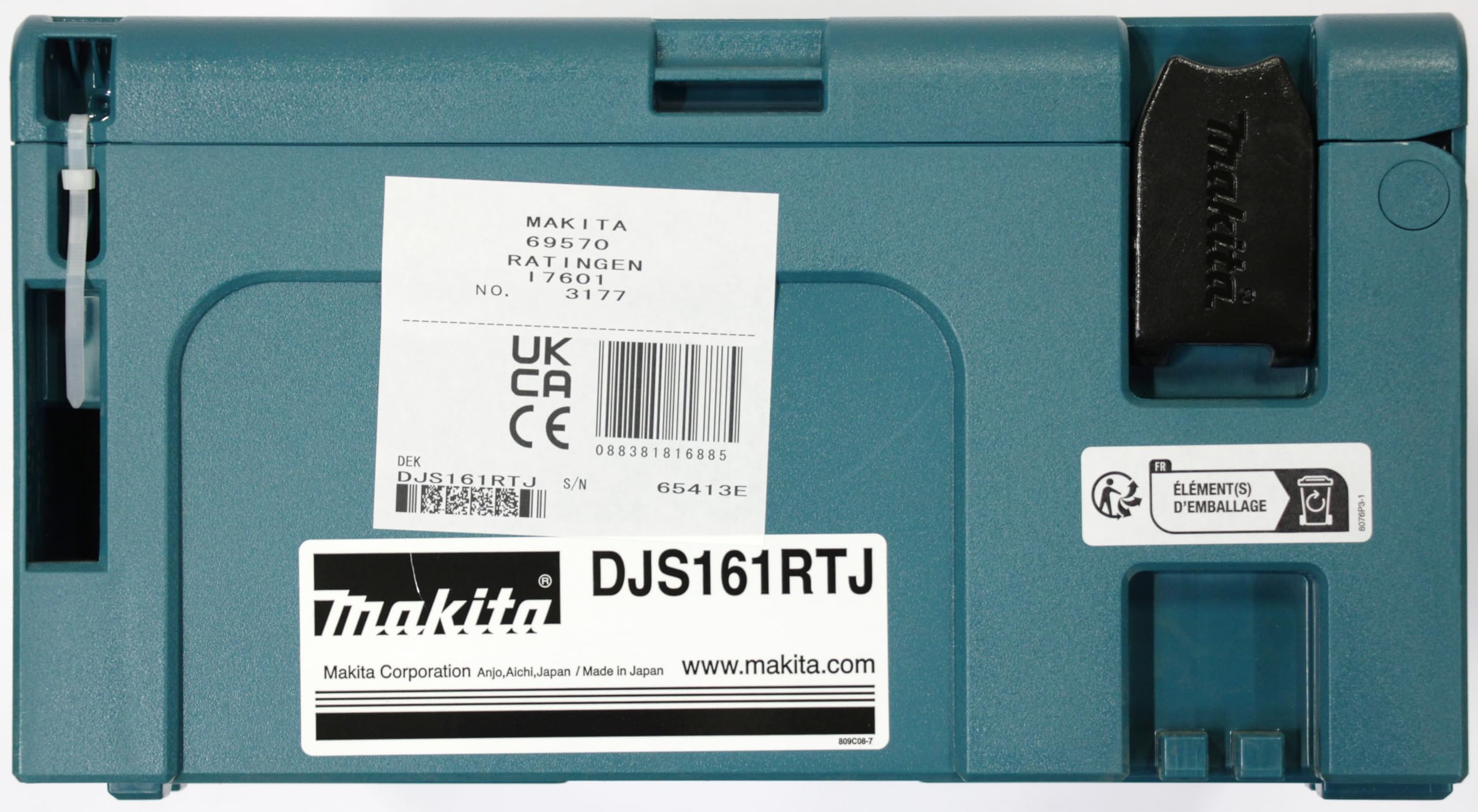 Makita Forbici per lamiere a batteria, 1,6 mm, 18 V, 5,0 Ah, 2 batterie e caricatore in MAKPAC, DJS161RTJ