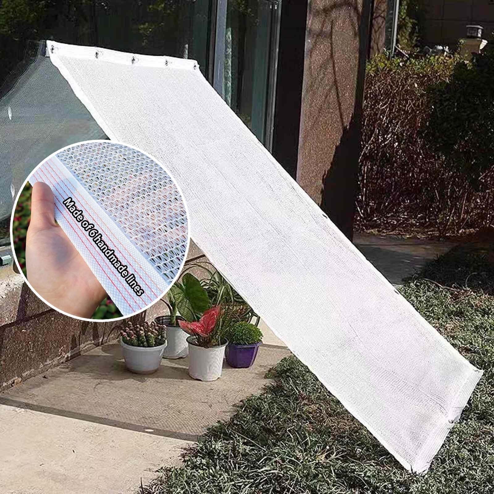 Du White e50% UV BlockTarp Oddychająca siatka z przelotkami, idealna do roślin domowych od 1 x 1 m do 14,9 m