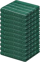 Vista 45 de Mordimy - Paños de cocina de 100% algodón de rizo, paños de cocina suaves y absorbentes a cuadros, trapos para lavar platos de secado rápido, Negro