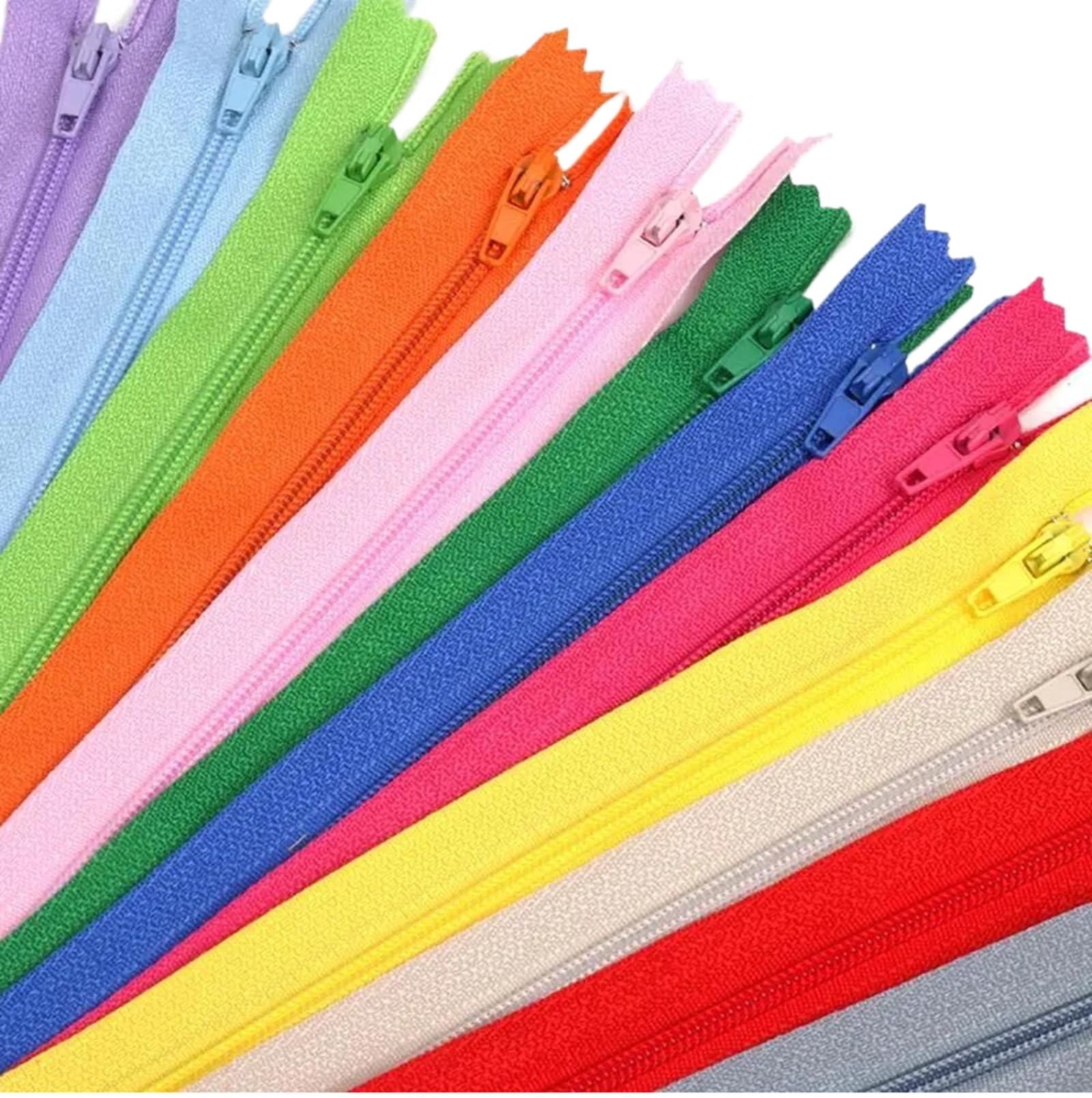 Cremallera,Cremallera metálica, 10 Piezas/Paquete de 20 cm de Longitud, Cremalleras de Nailon en Espiral for Costura de Prendas a Medida, Accesorios de Bricolaje for Manualidades, 20 cm
