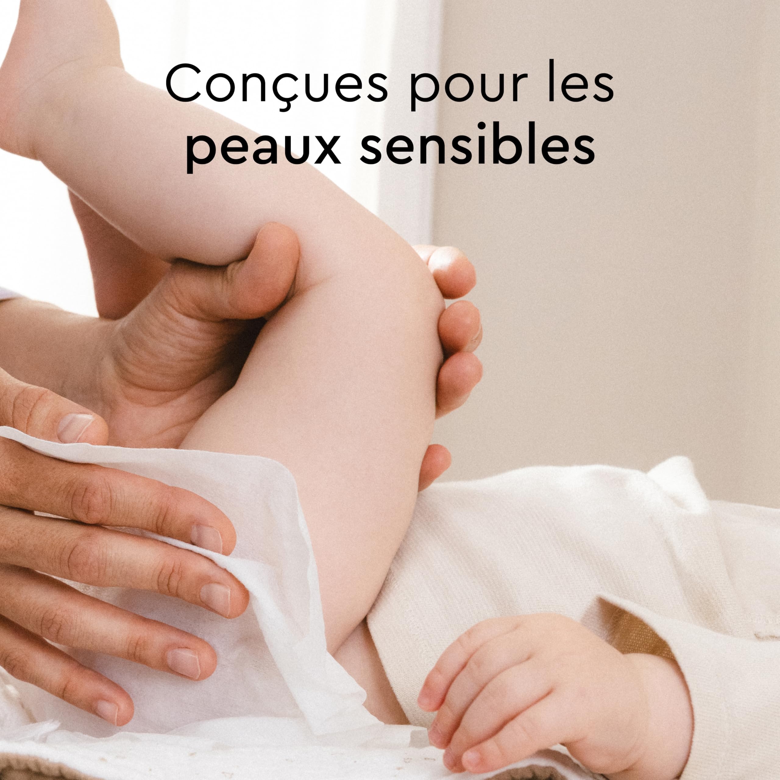Lingettes LILLYDOO pour bébé faites à 99% d'eau, Lot de 5 x 60 (300 pièces), tissu 100% sans plastique, sans parfum et doux comme du coton et de l'eau