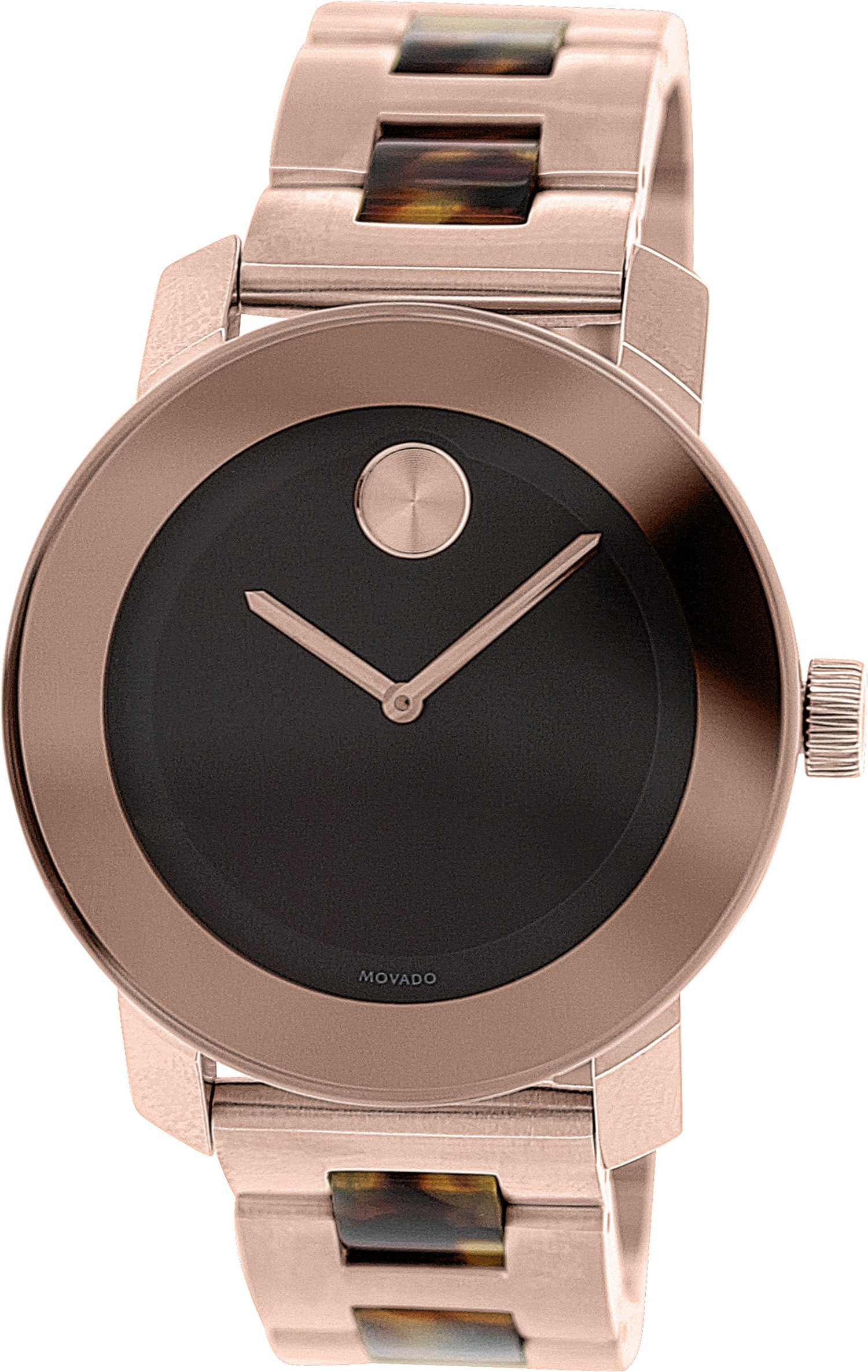 Movado Bold Brown Dial Stainless Steel Bracelet Unisex Watch 3600189