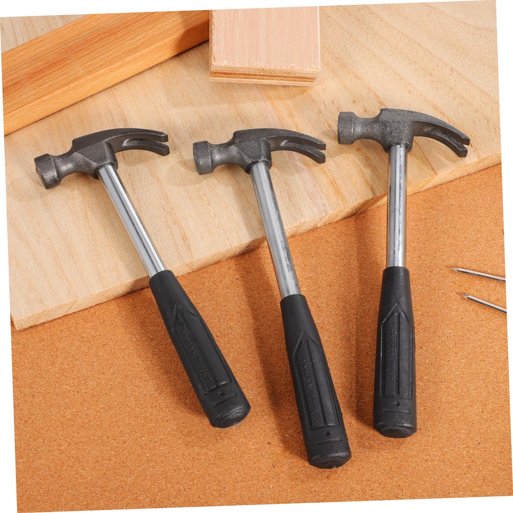 Angoily 10 Stück Mini Klauenhammer Teiliges Robuster Metallhammer mit Komfortablem Griff Vielseitig für DIY Reparatur Camping und Holzarbeiten Langlebig und Präzise für Kleine