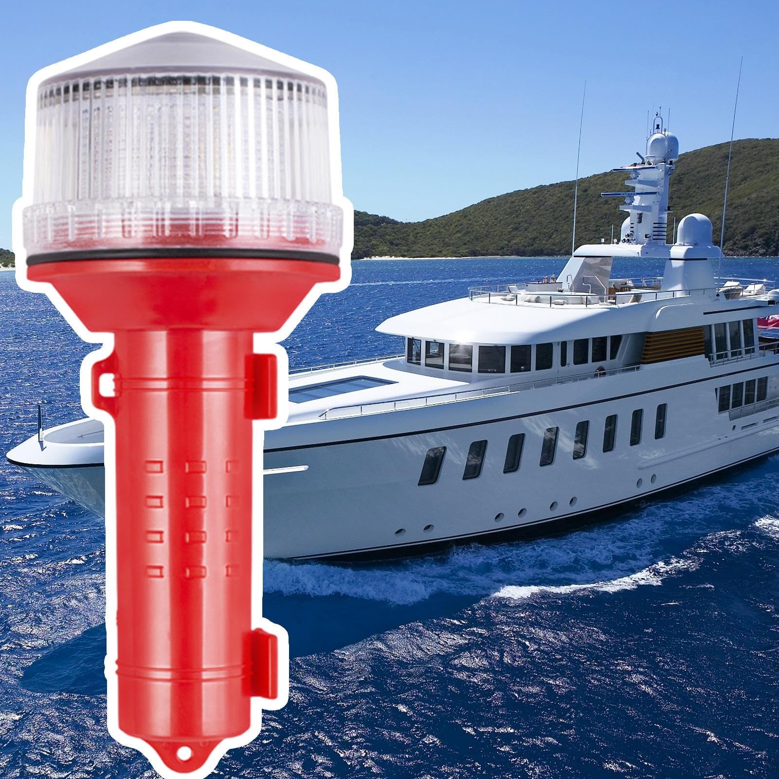 Razzi Di Segnalazione Per Barche | Lampada Stroboscopica di Sicurezza | Di Sopravvivenza Impermeabile Portatile per Navigazione, Kayak, Yacht e Pontone