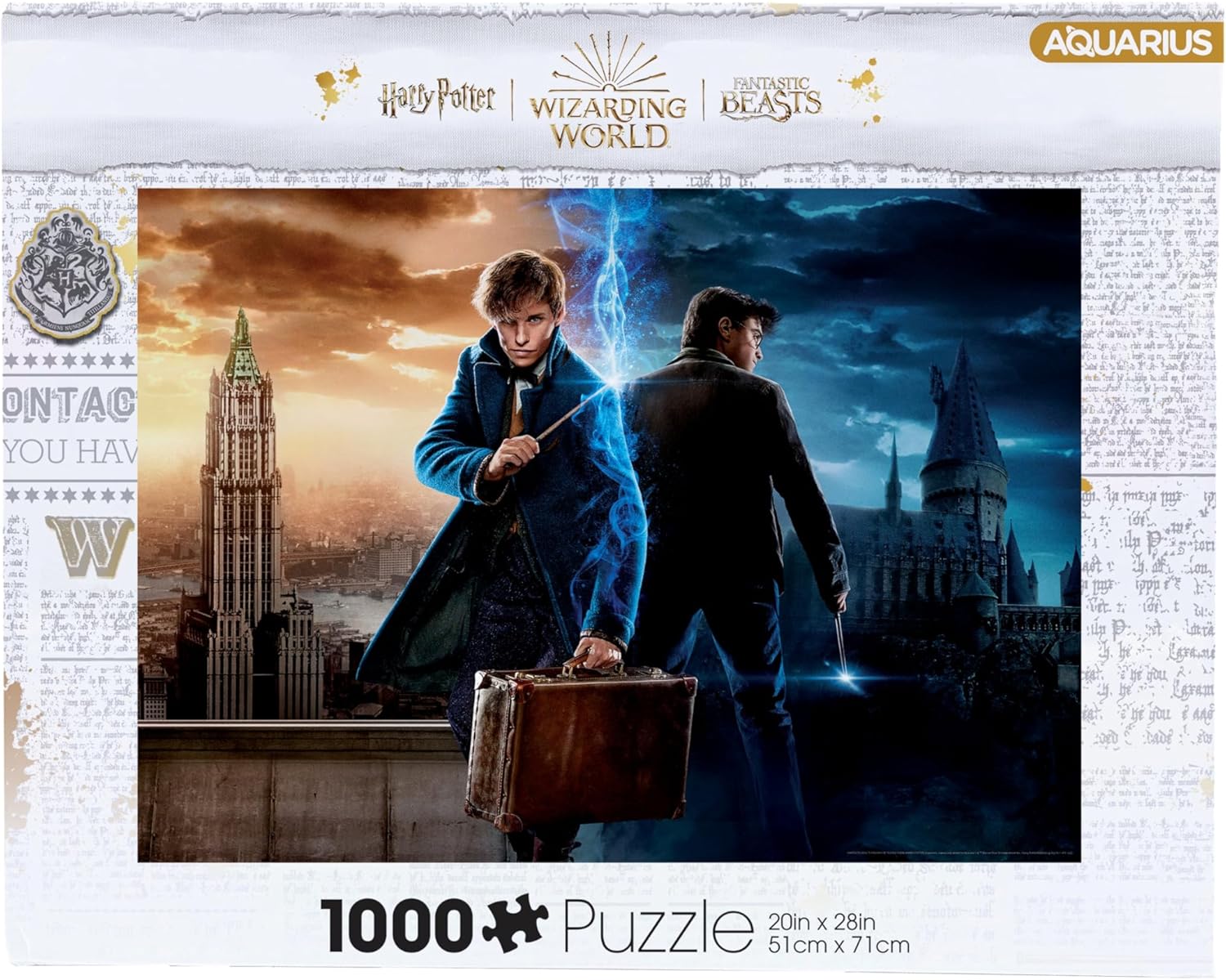 AQUARIUS Harry Potter Wizarding World (1000 Piece Jigsaw Puzzle) - Officially Licensed Harry Potter Merchandise & Collectibles - Glare Free - Precision Fit - 20x28 Inches