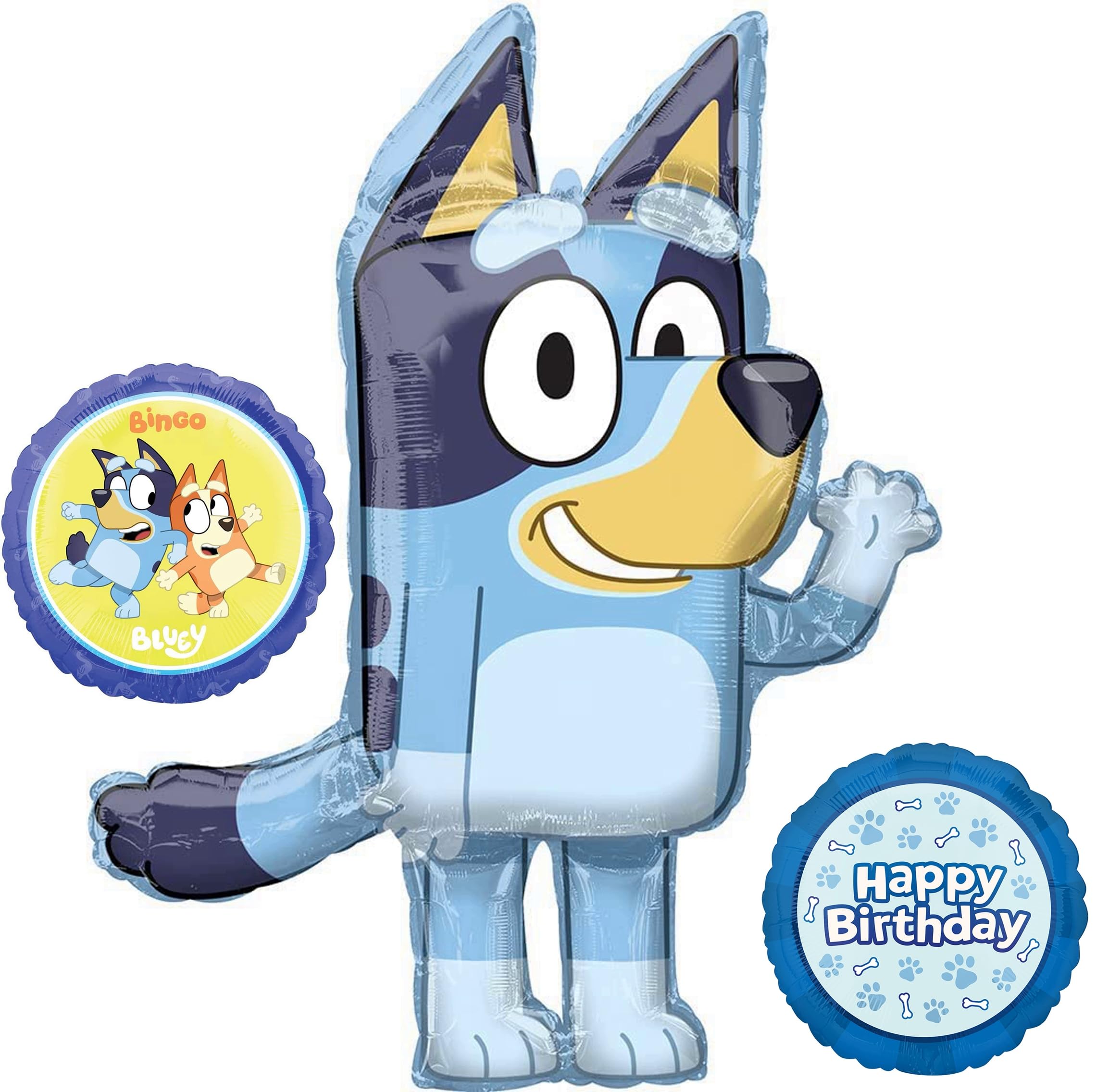 Anagram Giant 46" Bluey Airwalkers Birthday Party Supplies Foil Balloon Bouquet Decorations