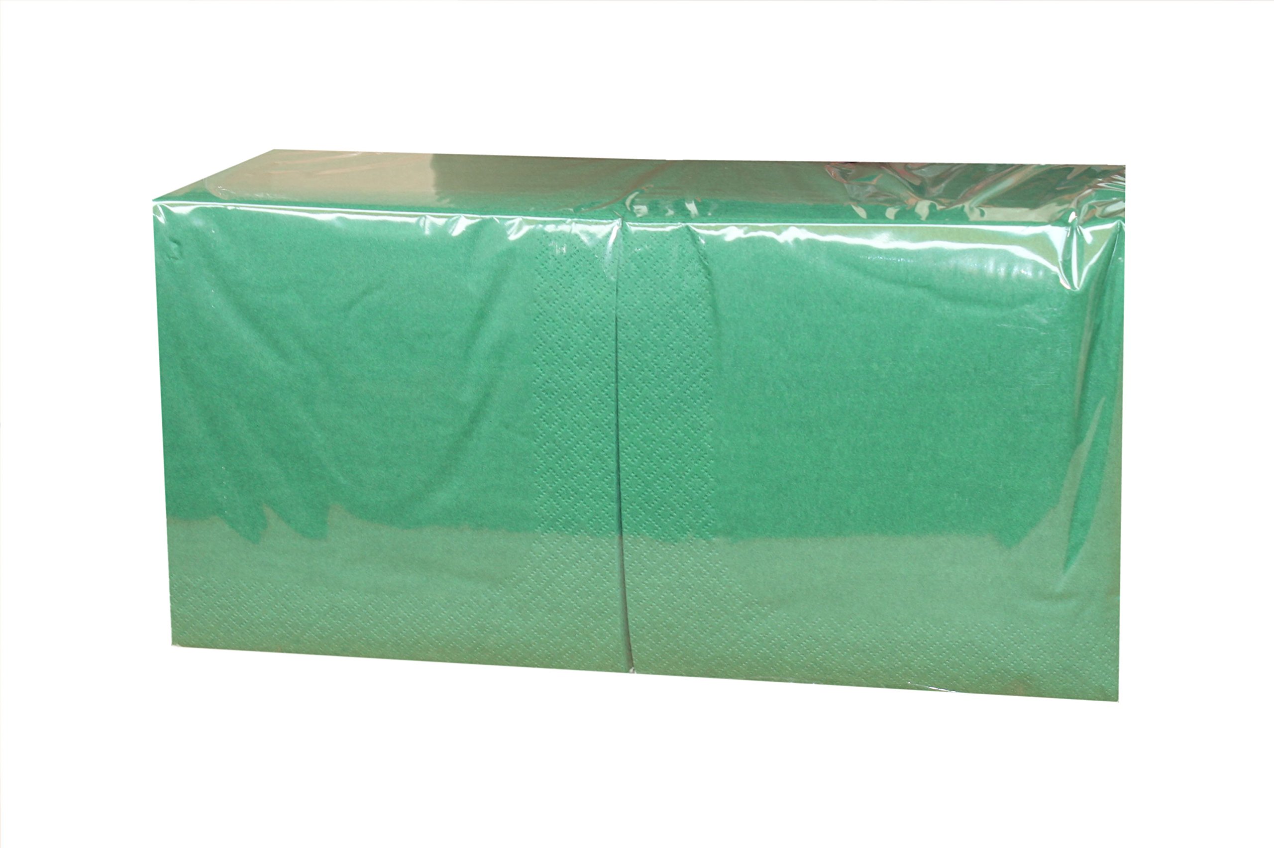Servilletas de papel de celulosa de 3 capas, 33 x 33 cm, pliegue 1/4 (1000 unidades/4 paquetes), color verde oscuro