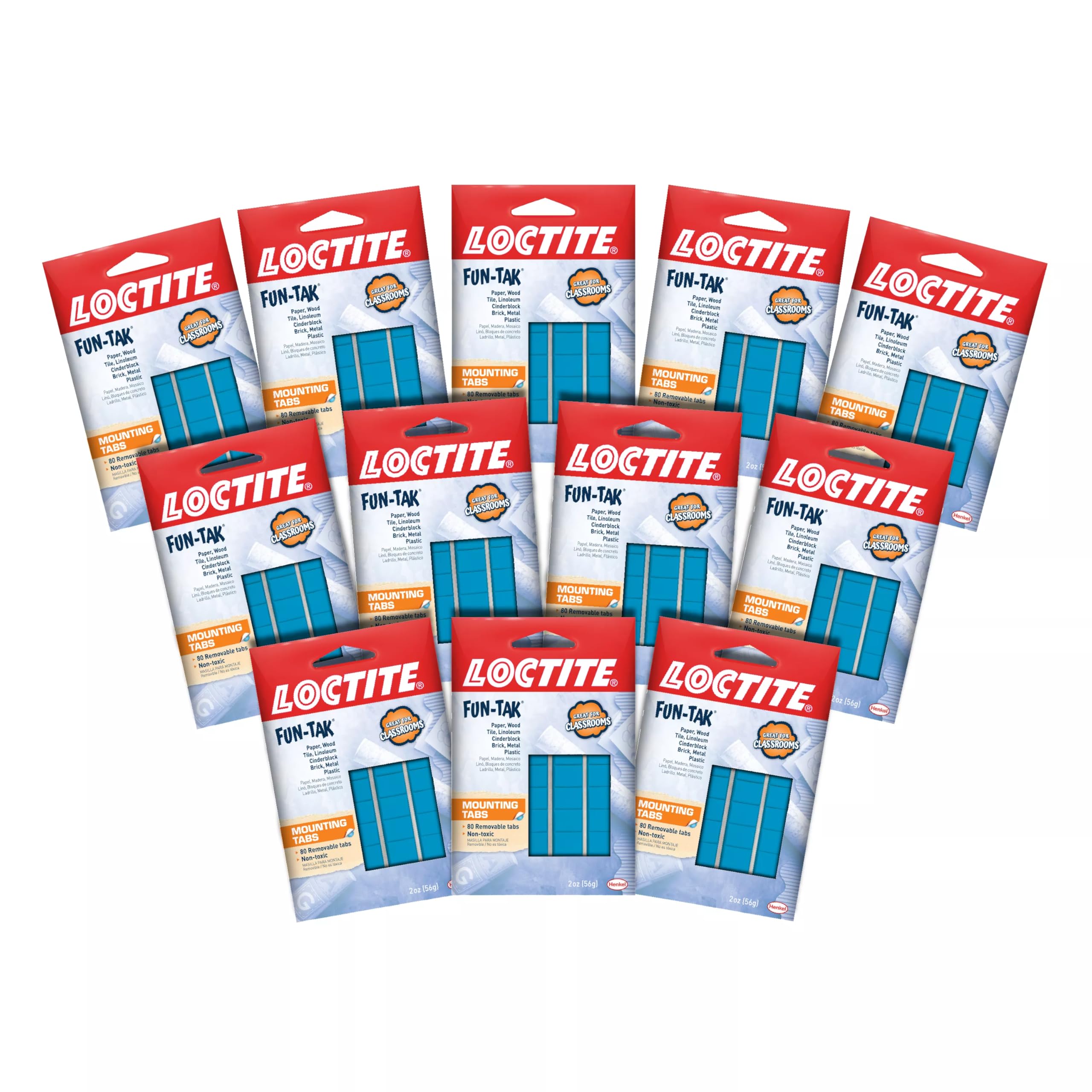 Amazon.com: Loctite 1865809 Fun-Tak Mounting Tabs, 2 oz, Blue (12