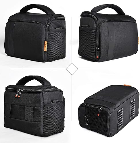 Miniatura 2 de FOSOTO Funda impermeable (con cubierta de lluvia) para cámara de hombro compatible con Nikon D5600 D750 D3300 Canon Rebel SL2 T7i EOS 80D 60D Sony