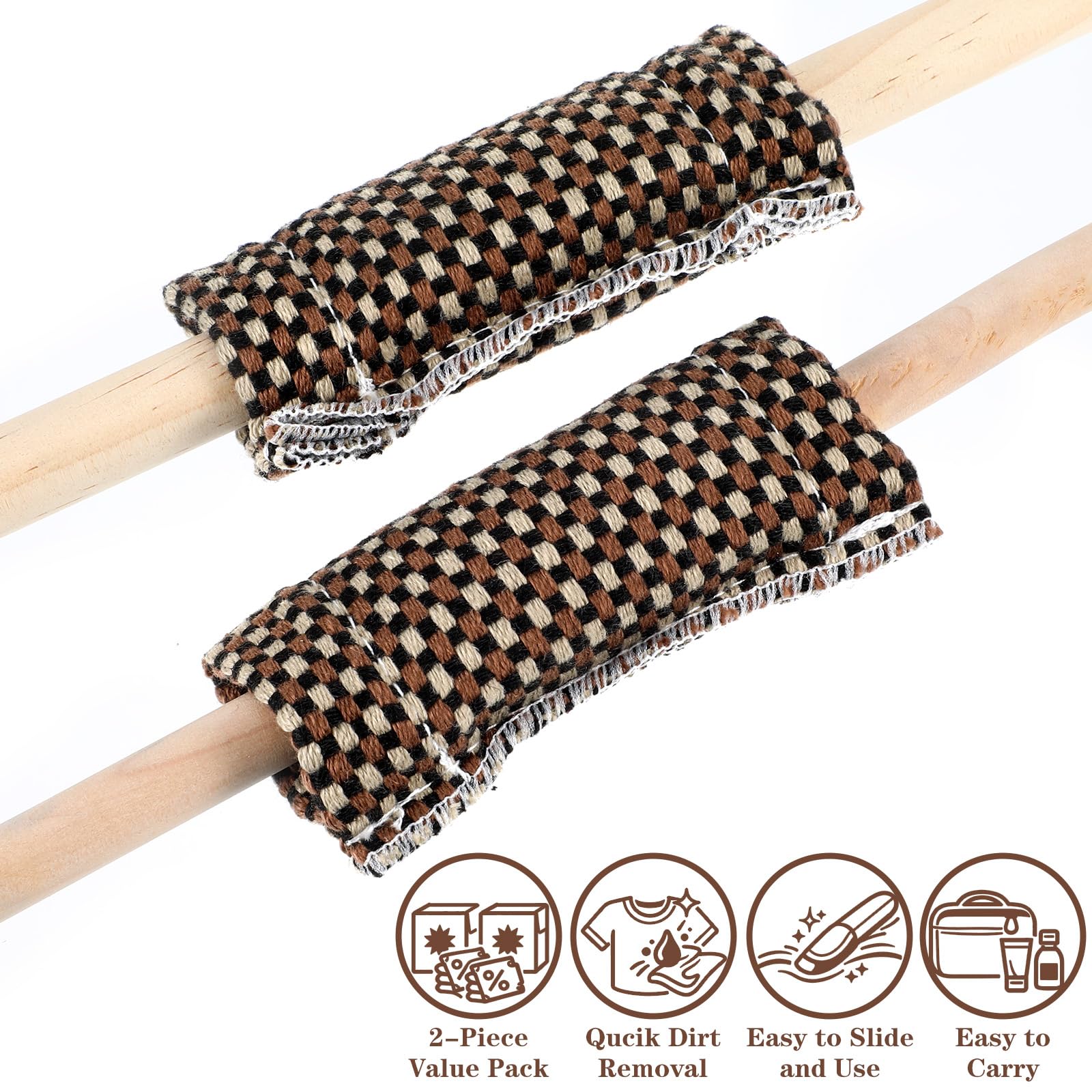 2 piezas limpiador de taco de billar accesorios de limpieza para taco de billar accesorios de limpieza de tacos de billar toalla de limpieza para tacos de billar marrón — view 2