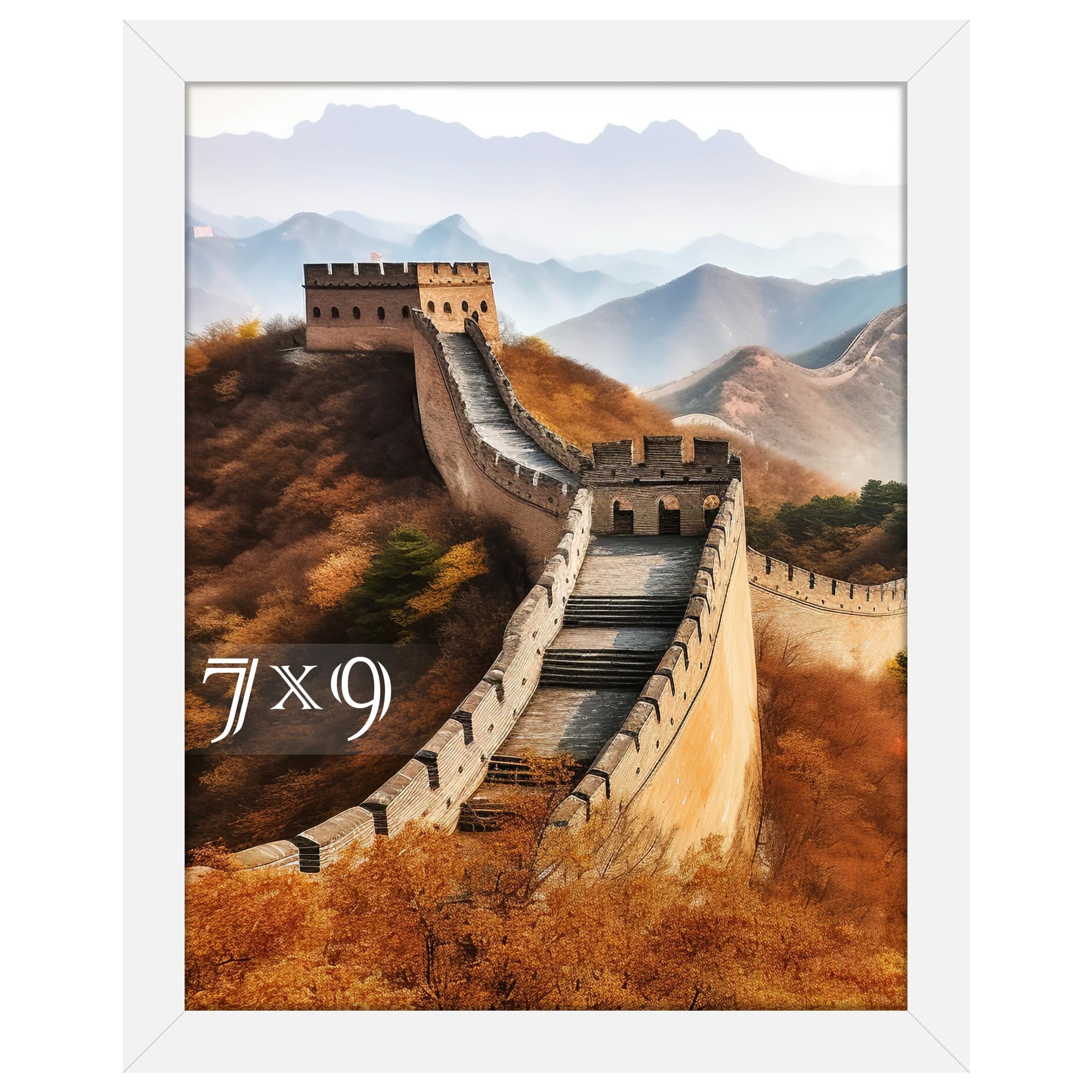 Picrit 7x9 Picture Frame, Photo Frame for Wall Mounting Display, White — image 1