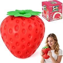dZbGift Strawberry Squishy-5.5 Inch Jumbo Slow Rising Squishys,Squeeze Toys,Giant Strawberry Squishy,Soft Fruit squishys,Sensory Toys for Stress Relief, Party Favors Gift for Boys Girls Adults