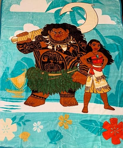 Disney Princess Moana - Manta de felpa individual de 60 x 80 pulgadas