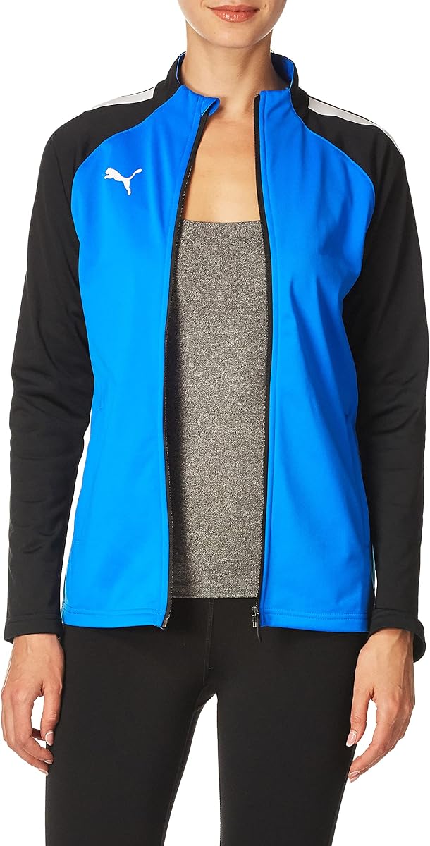 PUMA womens TeamLIGA Training Jacket, Electric Blue Lemonade-puma Black, Small US