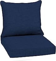 ARDEN Outdoor Deep Seat Cushion Set 22x24 Sapphire Blue Leala - Weatherproof, Fade-Resistant Patio Chair Cushions