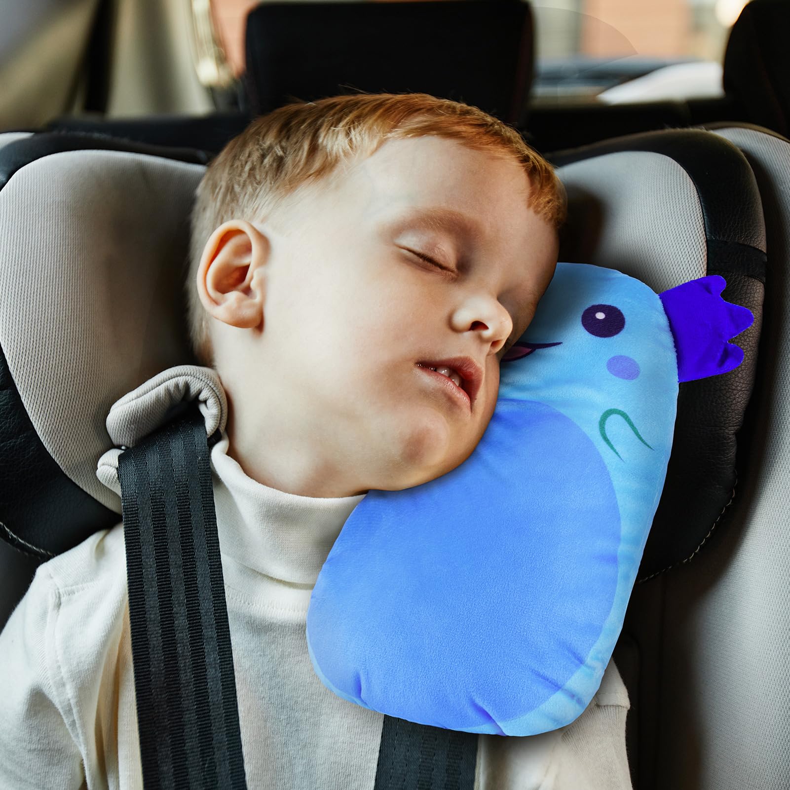 Cuscino Cintura Auto Per Bambini - Animaletti Colorati, Morbido, Antiscivolo, Protezione Collo - Foto 6