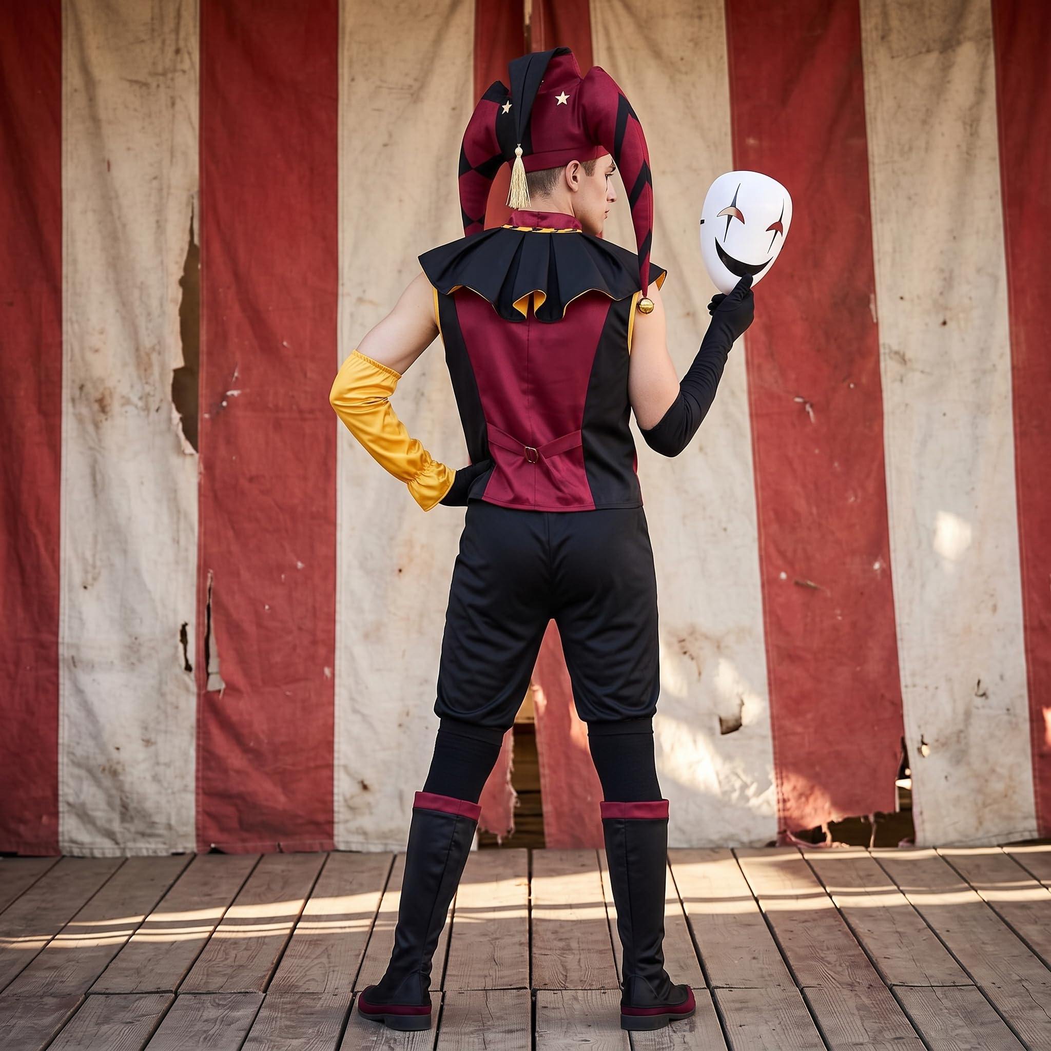 Clown Kostüm Set für Erwachsene – Umfassendes Cosplay Kostüm für Halloween und Karneval