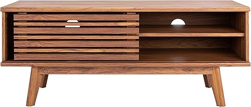 Miniatura 2 de SAFAVIEH Home Collection Aurelio - Soporte multimedia para TV de nogal con 2 estantes (hasta pantalla plana de 50 pulgadas)