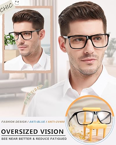 Miniatura 2 de MARE AZZURO Lentes de lectura con bloqueo de luz azul para hombres y lectores de computadora 1.0 1.25 1.5 1.75 2.0 2.25 2.5 2.75 3.0 3.5 4.0 5.0 6.0