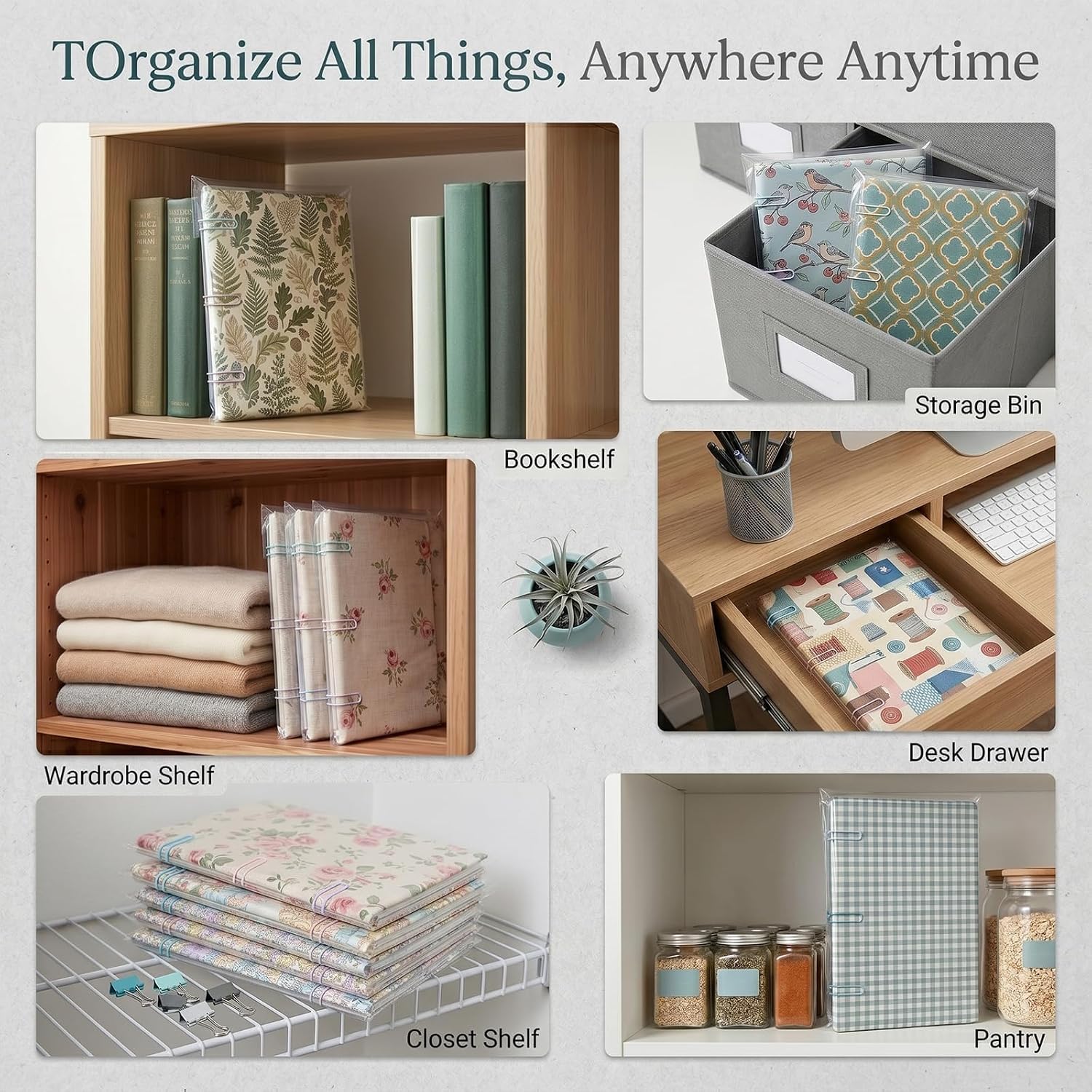 300 Pcs Fabric Organizer Boards with Plastic Sealed Dust Bag, with Clips, 3 Sizes for Fabric Storage, Sewing Pattern Storage, Comic Book Boards, Visible & Wrinkle-Free Cloth Organizing Crafters