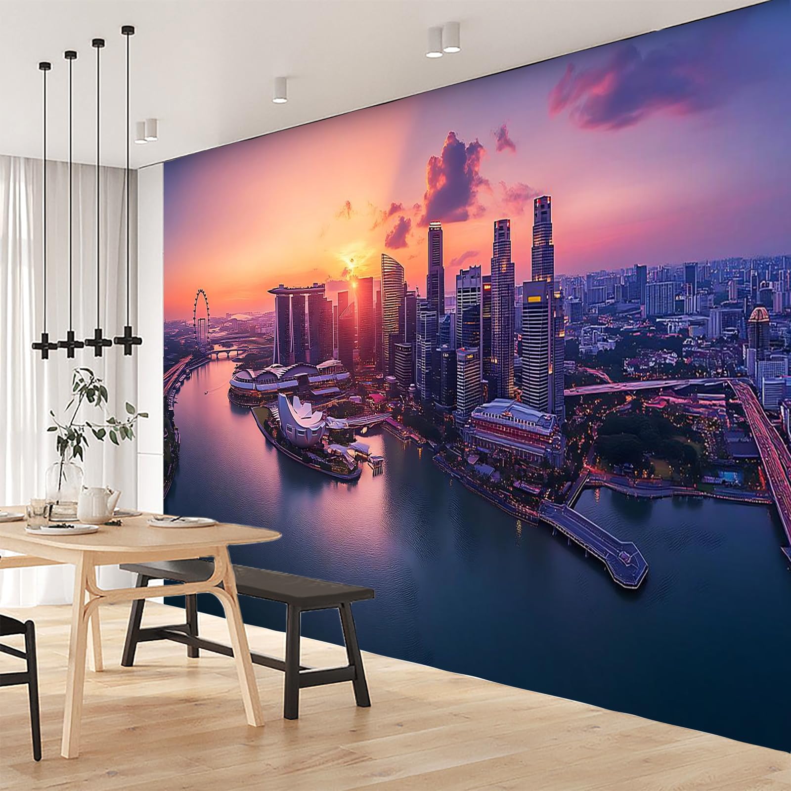 Fototapete Moderne Stadtansicht Vliestapete Wandbild 400x280cm