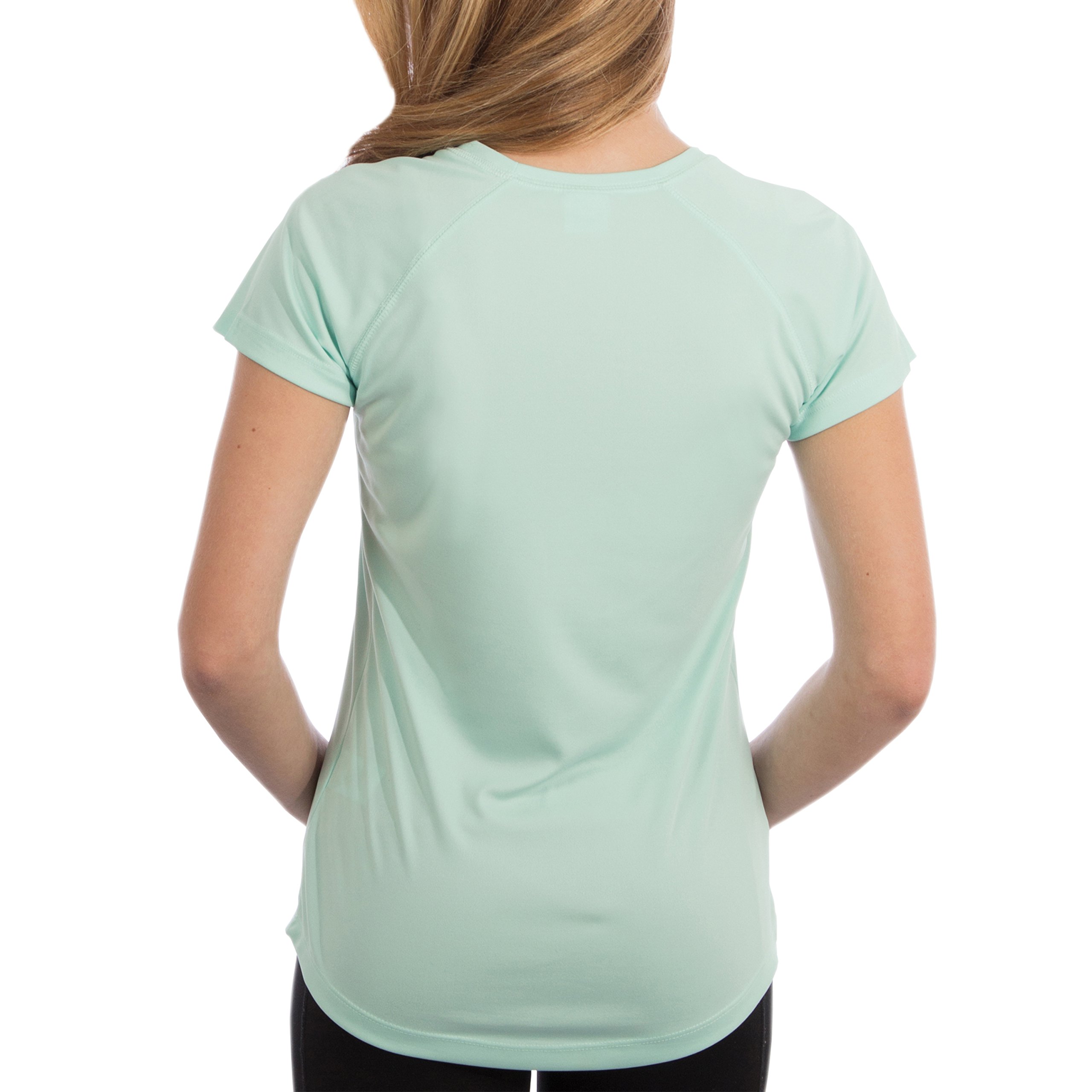 Vapor Apparel Women’s UPF 50+ UV Sun Protection Short Sleeve Performance Regular Fit T-Shirt for Sports and Outdoor Lifestyle, Large, Seagrass