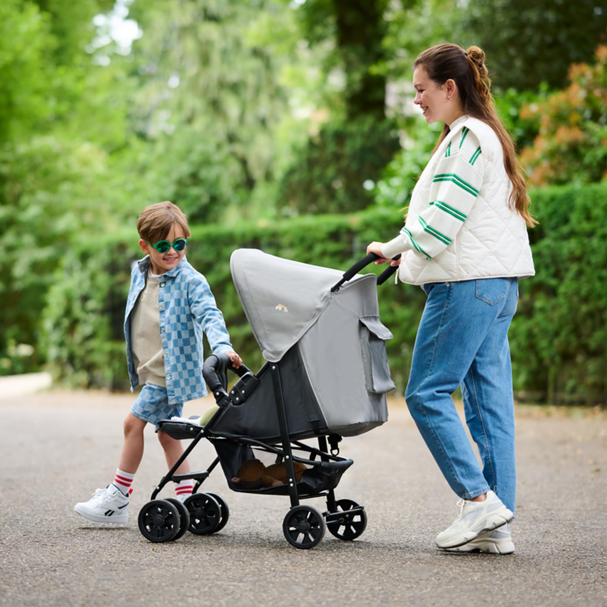 Bebeconfort Foggy, passeggino, da 0 a 3,5 anni, fino a 15 kg, passeggino portatile e leggero, con posizione sdraiata per neonati, compatto quando chiuso, corrimano articolato, Tinted Stone