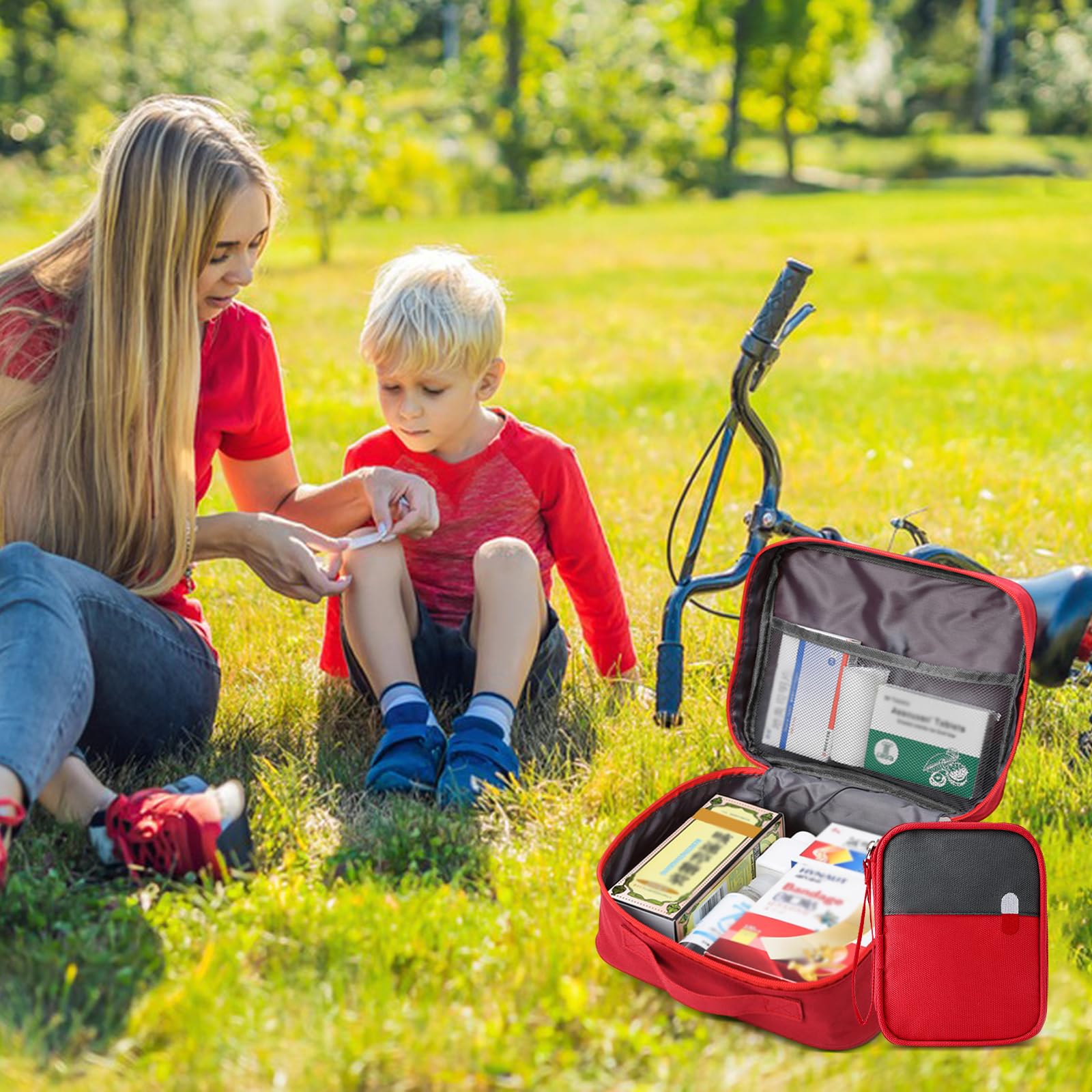 Bolsa Médica de Primeros Auxilios Portátil - Kit para Hogar, Oficina y Viajes - Gran Capacidad