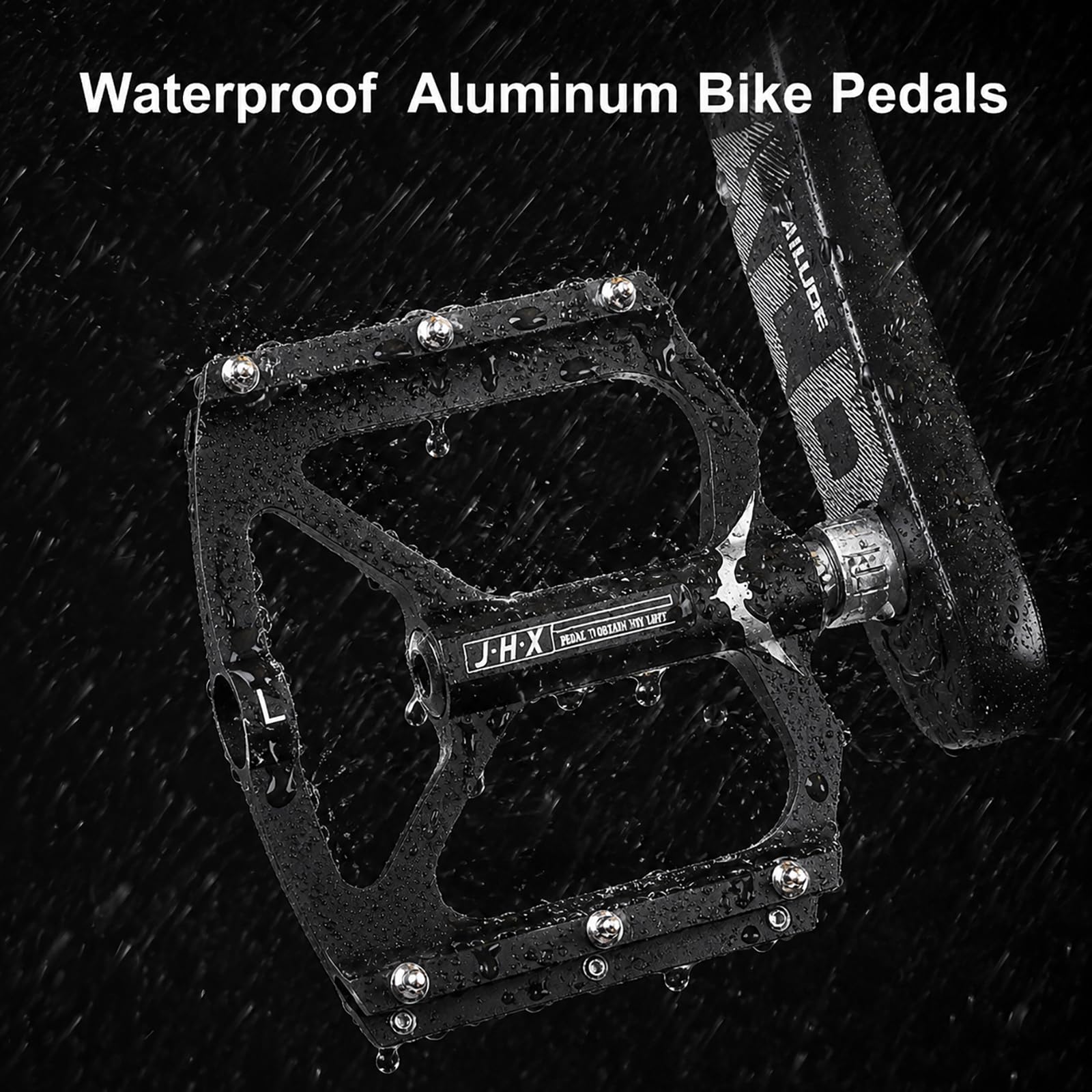 Fahrradpedale, leichtes Aluminium, 1,4 cm Pedale, doppelt versiegeltes Lager, verstärkt mit rutschfesten, flachen Fahrradpedalen, MTB, Mountainbike, Rennrad, BMX, geeignet für