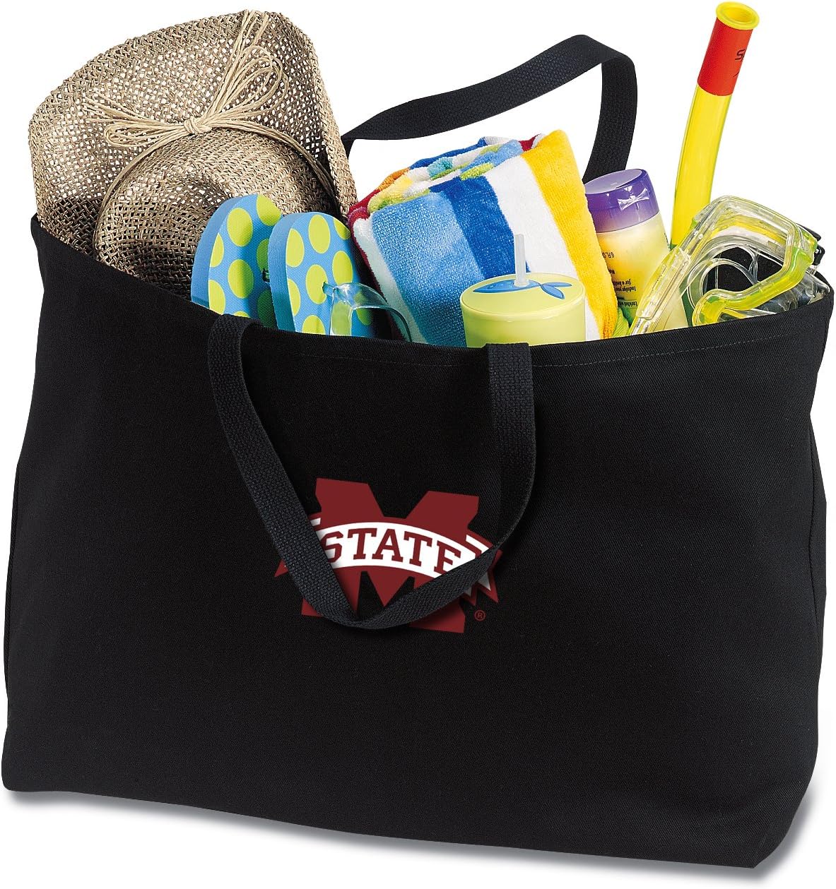 Broad Bay JUMBO Mississippi State Tote Bag or Large Canvas Mississippi State University Shopping Bag