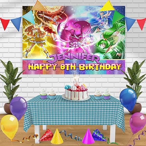 Banner de cumpleaños de la fuerza de brillo personalizado telón de fondo decoración de fiesta de 60 x 42 pulgadas 5 x 3 pies