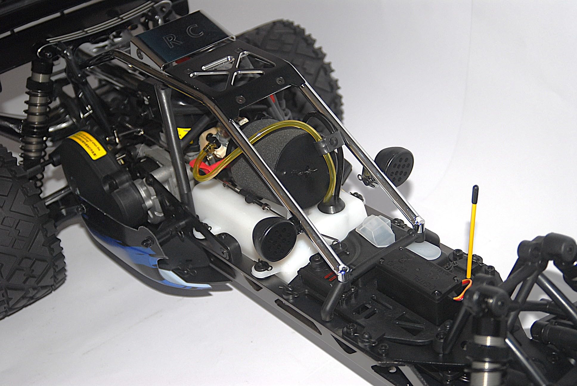 Auto RC 1/5 Baha Baja 36cc 2WD Off Road Blu – Auto RC a Benzina Versione Speciale AS Hobby con Cerchioni Scomponibili 20 Raggi e Gomme All Terrain Incollate – 2.4 GHz