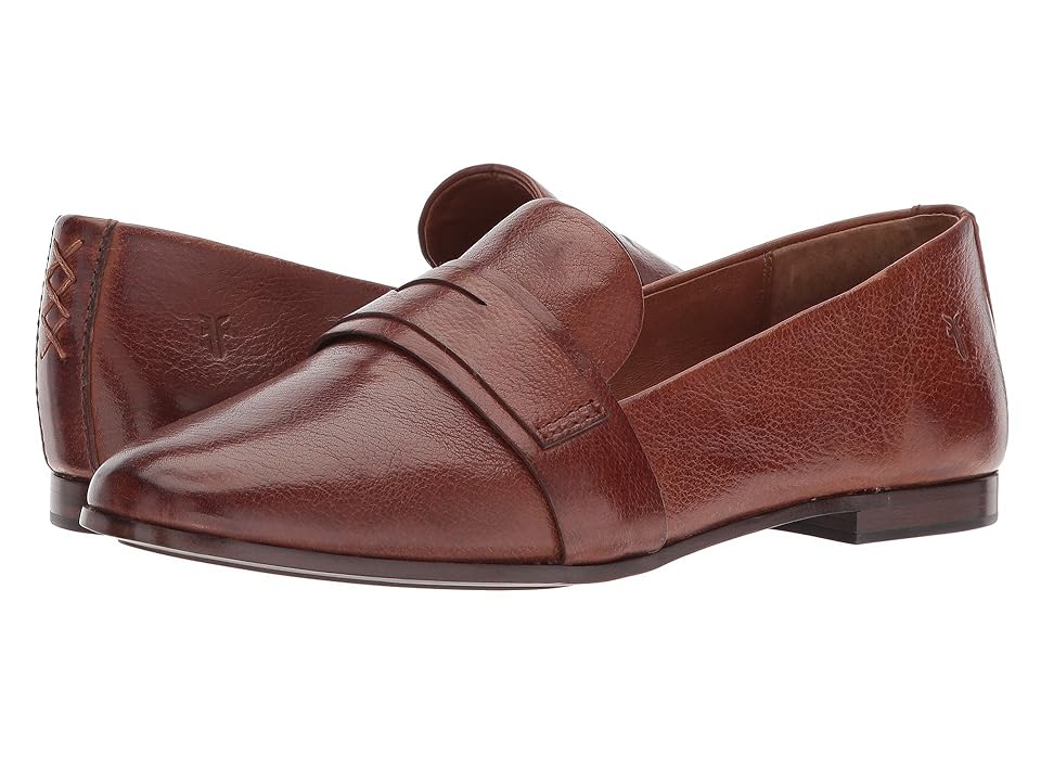 

Frye Terri Penny Loafer (Cognac Tumbled Buffalo) Women's Slip-on Dress Shoes