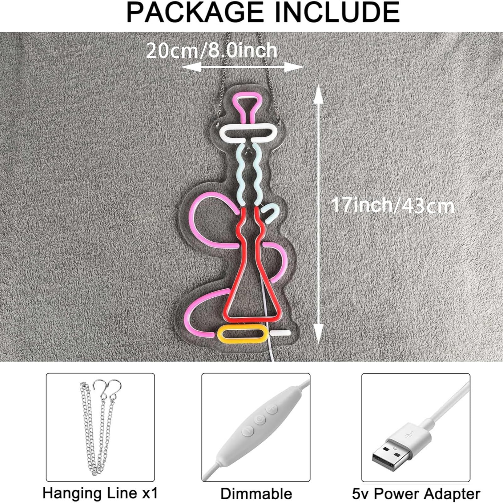 Lampada decorativa acrilica dimmabile lampada a LED al neon illumina il segno per la camera da letto Salone Bar Cucina Festa Wedding Art Wall Decor