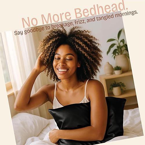 Miniatura 3 de ShopBedding - Lujosa funda de almohada de satén para el cabello 2 unidades satinada estándar con cremallera estampado de cebra marrón Blissford