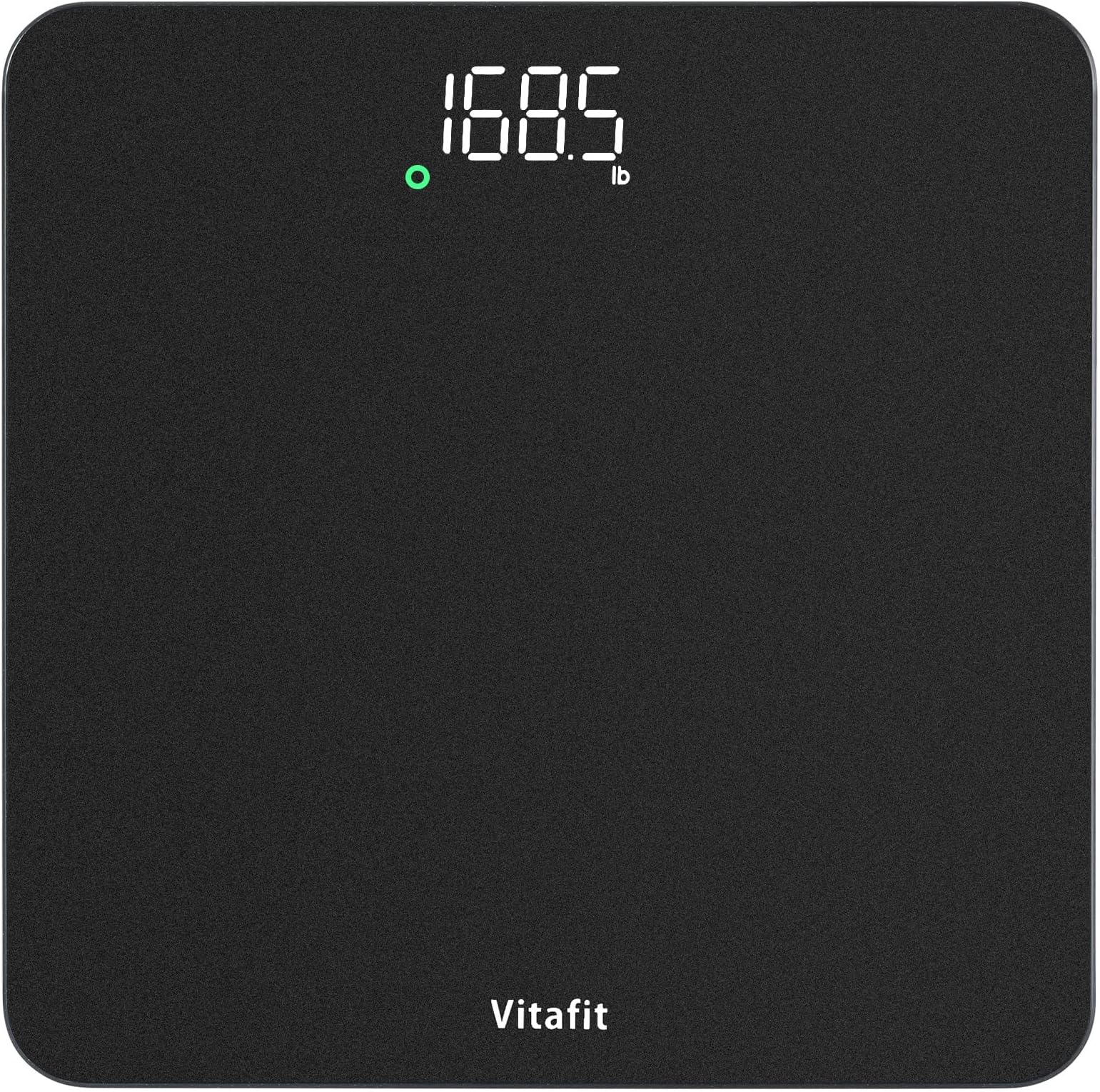 Vitafit Scales for Body Weight, Accuracy 0.1lb by Our Professional Scale Factory Since 2001, Digital Bathroom Weighing Scales LED & Step On, 3xAAA Batteries Included, 28st/182kg, Spray Silver Black